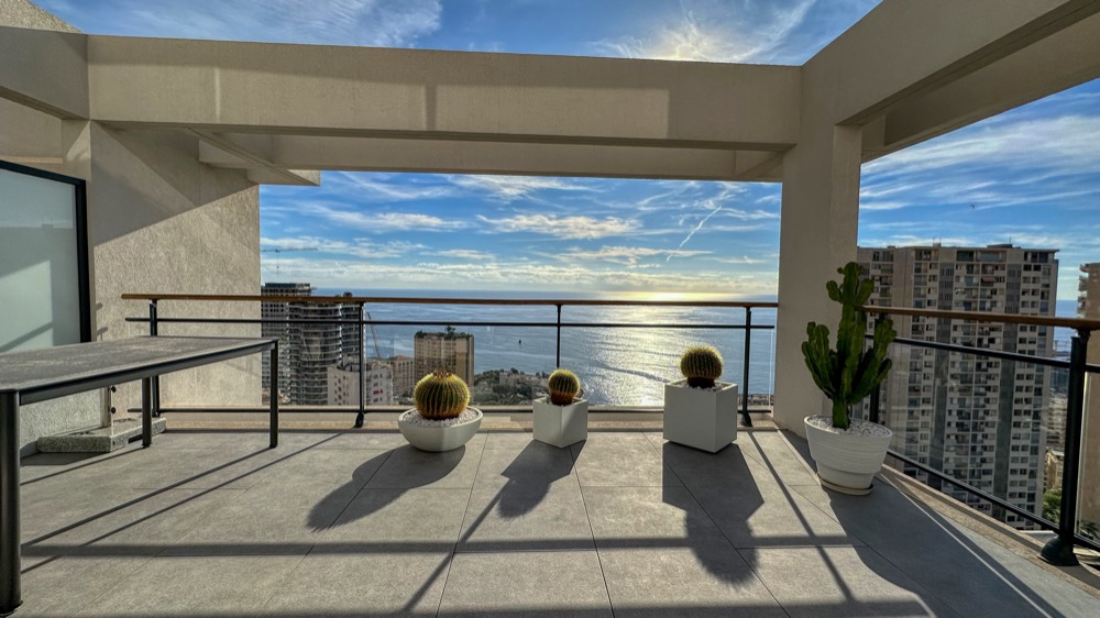 Lussuoso trilocale con vista su Monaco e sul Mediterraneo - Vicino al Principato