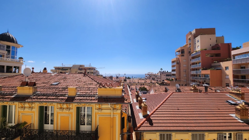 50% di proprietà di un appartamento di 2 stanze a Beausoleil con cantina e vista	